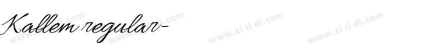 Kallem regular字体转换